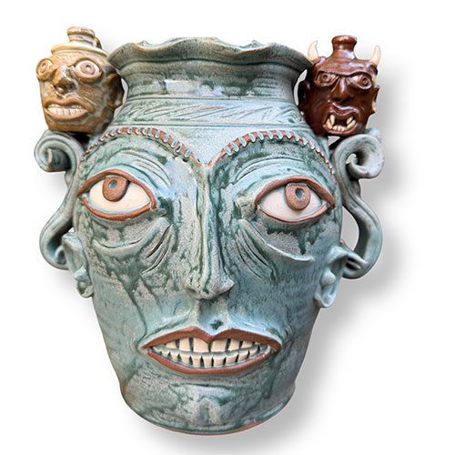 Greg Patton 10.25" Figural Face Vessel DP6073